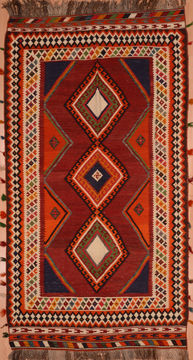 Kilim Red Flat Woven 5'7" X 10'10"  Area Rug 100-109454
