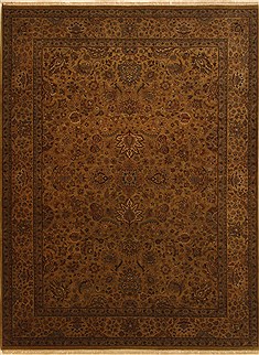 Jaipur Brown Hand Knotted 9'0" X 12'0"  Area Rug 100-11001