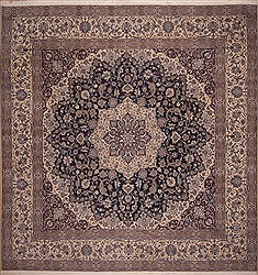 Nain Blue Square Hand Knotted 13'9" X 14'2"  Area Rug 100-11286