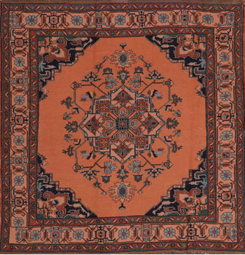 Kilim Red Square Flat Woven 6'0" X 6'1"  Area Rug 100-110468