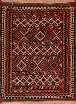 Kilim Red Flat Woven 4'11" X 6'9"  Area Rug 100-110722