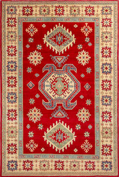 Kazak Red Hand Knotted 6'7" X 9'8"  Area Rug 700-112481