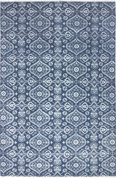 Modern Blue Hand Knotted 6'0" X 9'4"  Area Rug 904-136303