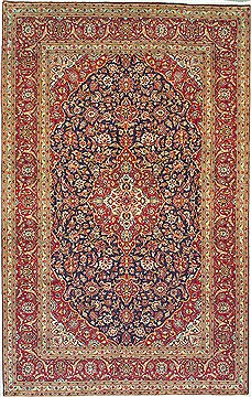 Kashan Red Hand Knotted 8'2" X 12'11"  Area Rug 100-14825