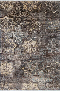 Modern Grey Hand Knotted 5'5" X 8'0"  Area Rug 700-144877