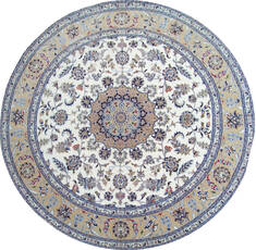 Nain Beige Round Hand Knotted 8'0" X 8'0"  Area Rug 902-144960