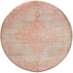Modern Multicolor Round Hand Knotted 10'0" X 10'0"  Area Rug 902-147341