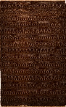Gabbeh Brown Hand Knotted 3'2" X 5'5"  Area Rug 100-15213