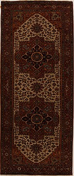 Serapi Beige Runner Hand Knotted 4'11" X 11'11"  Area Rug 250-16016