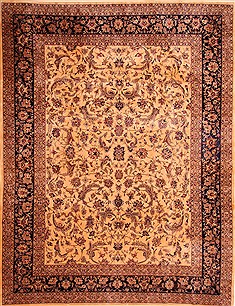 Nain Yellow Hand Knotted 8'10" X 11'1"  Area Rug 100-21492