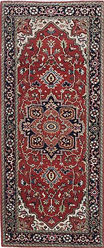 Serapi Red Runner Hand Knotted 2'7" X 6'0"  Area Rug 250-24890