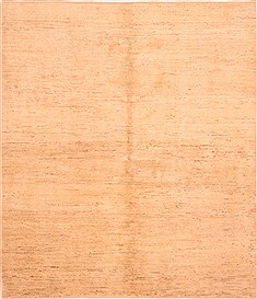 Gabbeh Beige Square Hand Knotted 6'9" X 7'9"  Area Rug 100-25782