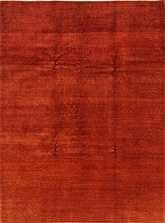 Gabbeh Red Hand Knotted 8'4" X 11'2"  Area Rug 100-25837