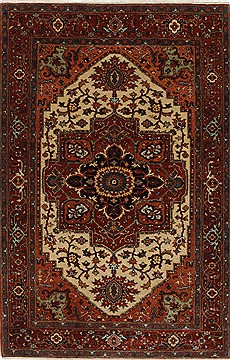 Serapi Brown Hand Knotted 3'11" X 6'1"  Area Rug 250-27251
