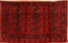 Baluch Red Hand Knotted 3'5" X 5'9"  Area Rug 100-76432