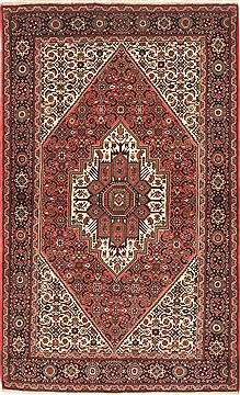 Persian Gholtogh Red Rectangle 5x7 ft Wool Carpet 10523