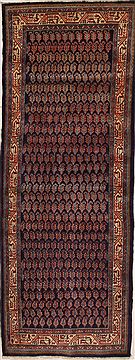 Persian Hamedan Purple Runner 10 to 12 ft Wool Carpet 10868