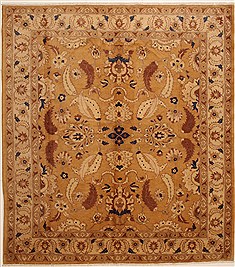 Pakistani Chobi Brown Rectangle 8x10 ft Wool Carpet 10889