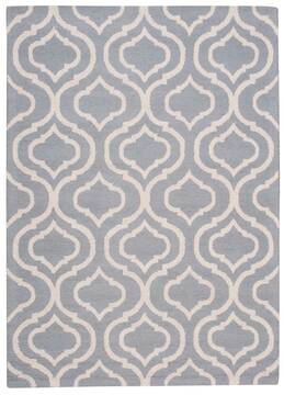 Nourison Linear Blue Rectangle 4x6 ft Wool Carpet 100300