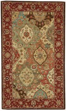 Nourison Living Treasures Multicolor Rectangle 2x4 ft Wool Carpet 100350