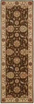 Nourison Living Treasures Brown Runner 6 to 9 ft Wool Carpet 100361