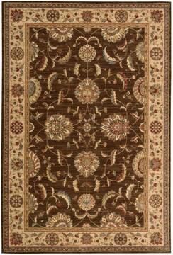 Nourison Living Treasures Brown Rectangle 6x9 ft Wool Carpet 100364