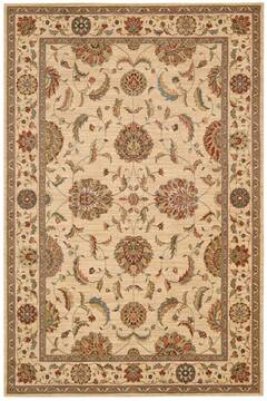 Nourison Living Treasures Beige Rectangle 6x9 ft Wool Carpet 100384