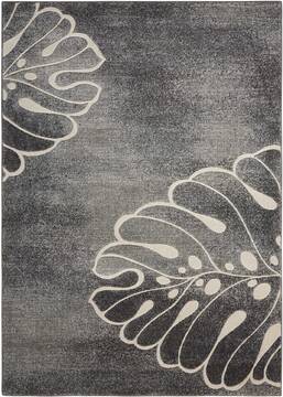 Nourison Maxell Grey Rectangle 4x6 ft Polyester Carpet 100595