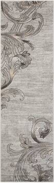 Nourison Maxell Grey Runner 6 to 9 ft Polyester Carpet 100599
