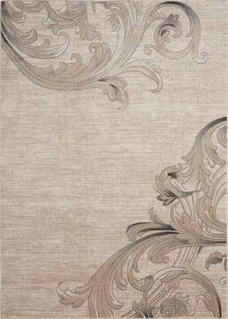 Nourison Maxell Beige Rectangle 4x6 ft Polyester Carpet 100605