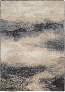 Nourison Maxell Grey Rectangle 2x4 ft Polyester Carpet 100609