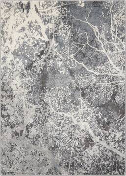 Nourison Maxell Grey Rectangle 4x6 ft Polyester Carpet 100641