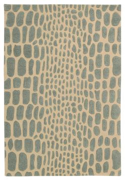 Michael Amini MA04 ZAMBIANA Blue Rectangle 4x6 ft Wool Carpet 100803
