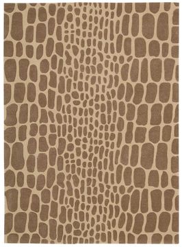Michael Amini MA04 ZAMBIANA Beige Rectangle 4x6 ft Wool Carpet 100807
