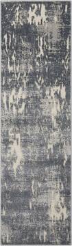 Nourison Gleam Grey Runner 6 to 9 ft Polyester Carpet 100886