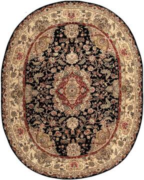 Nourison Nourison 2000 Black Oval 8x11 ft and Larger Wool Carpet 101291