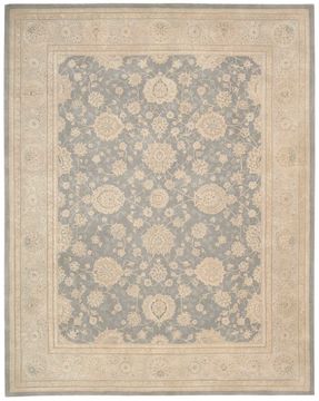 Nourison 2000 Grey Rectangle 8x10 ft Wool Carpet 101427