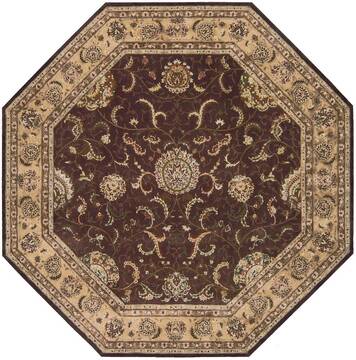 Nourison Nourison 2000 Brown Octagon 9 ft and Larger Wool Carpet 101446