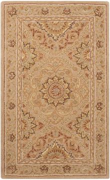 Nourison 3000 Beige Rectangle 2x4 ft wool and silk Carpet 102023