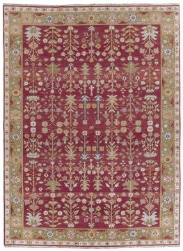 Nourison NOURMAK Red Rectangle 4x6 ft Wool Carpet 102177