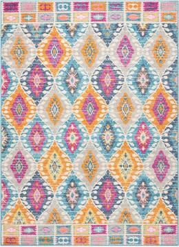 Nourison Passion Multicolor Rectangle 5x7 ft Polypropylene Carpet 102432