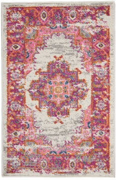 Nourison Passion Purple Rectangle 2x3 ft Polypropylene Carpet 102440