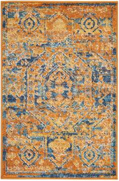Nourison Passion Blue Rectangle 2x3 ft Polypropylene Carpet 102445