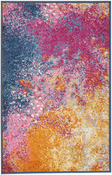 Nourison Passion Multicolor Rectangle 2x3 ft Polypropylene Carpet 102455