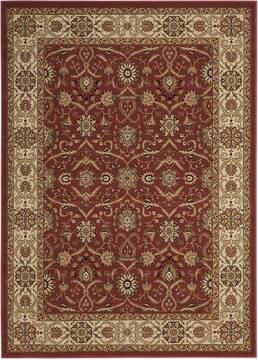 Nourison Persian Crown Red Rectangle 5x7 ft Polypropylene Carpet 102613