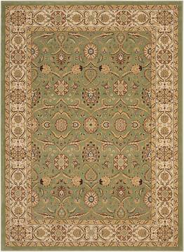 Nourison Persian Crown Green Rectangle 5x7 ft Polypropylene Carpet 102632