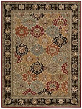 Nourison Persian crown Black Rectangle 5x7 ft Polypropylene Carpet 102686