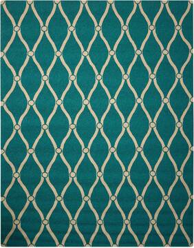 Nourison Portico Blue Rectangle 10x13 ft Polypropylene Carpet 102825