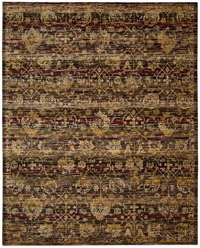 Nourison Rhapsody Yellow Rectangle 8x11 ft Wool Carpet 103075