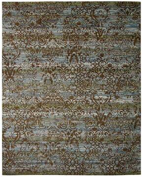 Nourison Rhapsody Blue Rectangle 6x9 ft Wool Carpet 103085